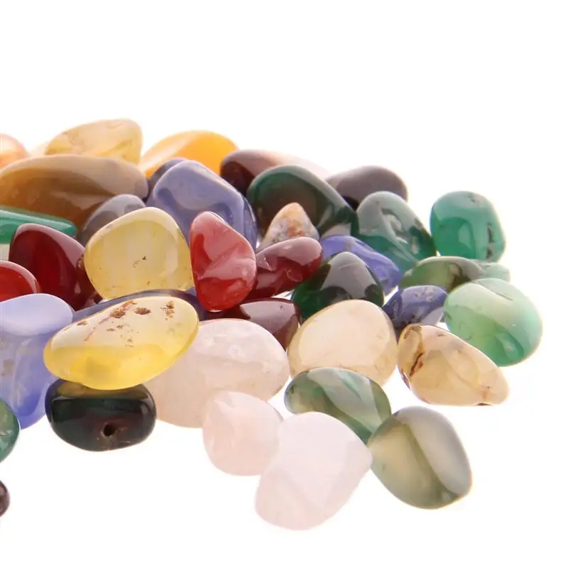 

BESTOYARD 0.5-2cm 100g Natural Colorful Agate Stone for Cabbing / Cutting / Lapidary / Tumbling / Polishing