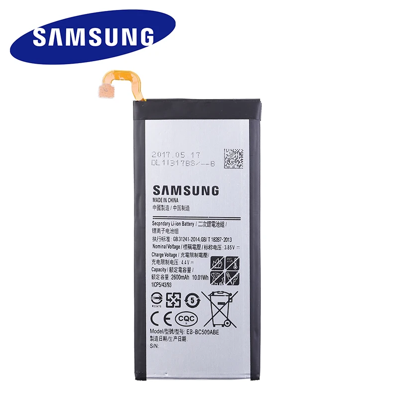 Samsung оригинальный запасной аккумулятор EB-BC500ABE для Galaxy C5 SM-C5000 Аккумулятор