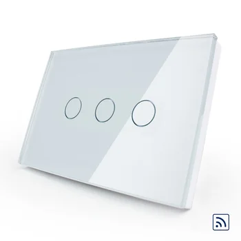 

Livolo US/AU Standard, Wireless Switch ,Touch Switch Crystal Glass Panel,Remote 433.92Hz Touch Screen Light Switch+LED Indicator