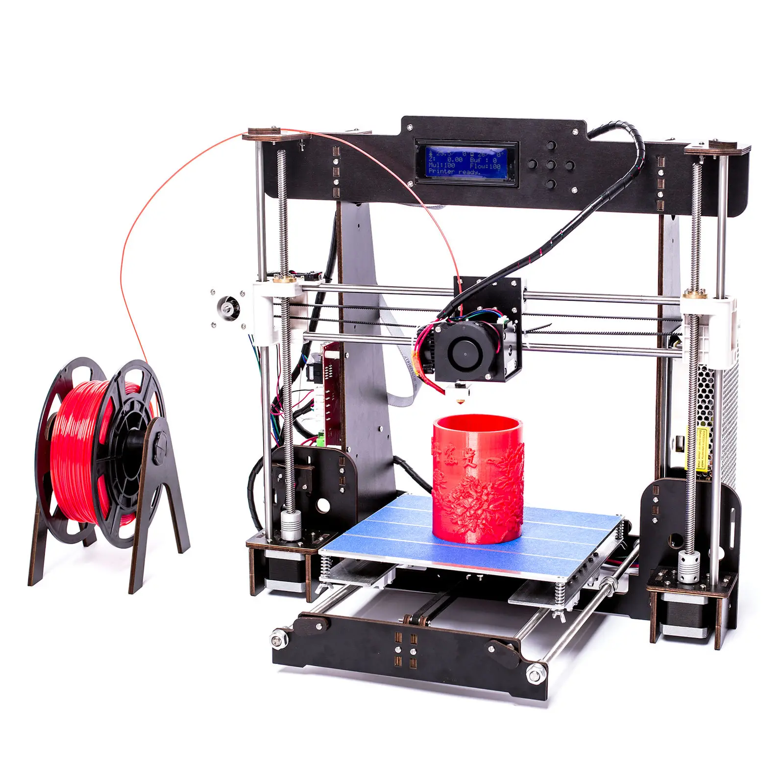 3d принтер DIY A8 Высокая точность рабочего стола Prusa i3 DIY ЖК-экран принтер дерево Impresora 3d сбой питания печать
