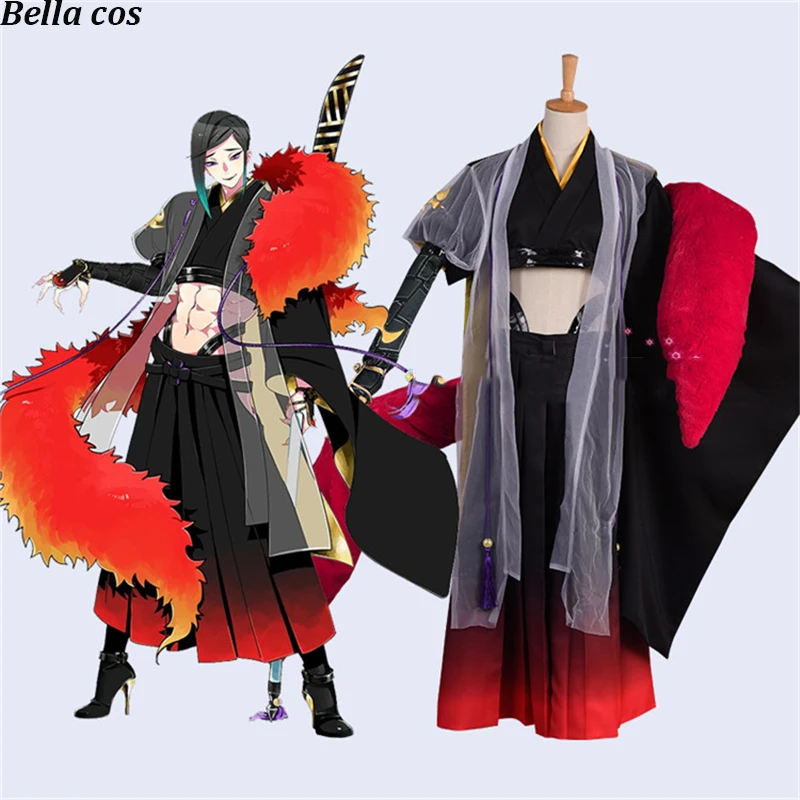Индивидуальный размер Touken Ranbu онлайн Shizukagata Naginata Косплей Костюм Боевая