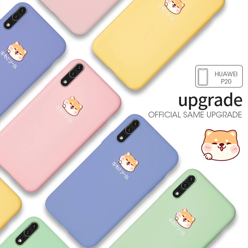 

ASINA Cute dogs Liquid Silicone Case For Huawei P20 P30 Lite Pro Plain Clear Cover For Huawei Honor 8X 10 lite Mate 20 Lite Pro