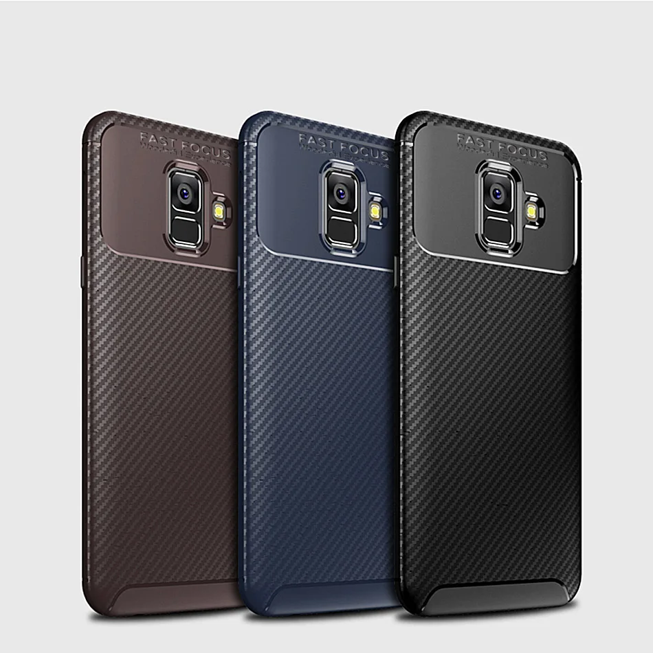 Case For Samsung A8 A530 Silicone Cover Back Shell Carbon Fiber ShockProof TPU Case For Samsung Galaxy A8 Plus A730 A8