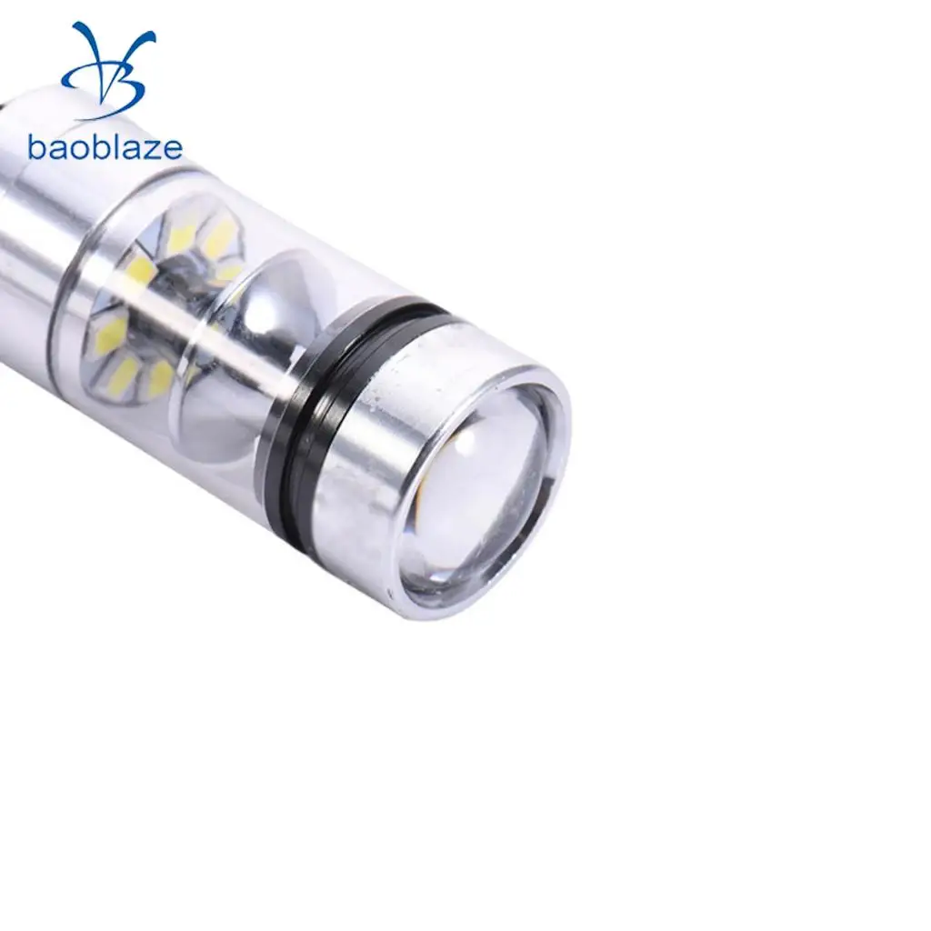 2pcs H3 8000K 100W High Power LED Foglights Daytime Running Bulbs Ice Blue