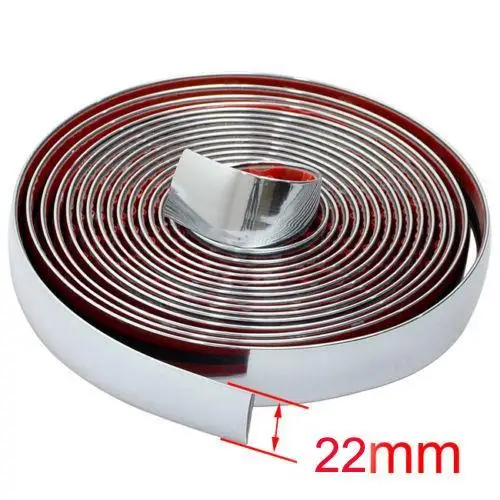 

22mm x 3metres CHROME STYLING MOULDING TRIM STRIP SELF ADHESIVE FOR CAR VAN BOAT