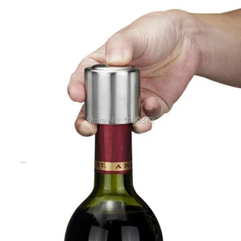 

500pcs Stainless Steel Vacuum Sealed Red Wine Bottle Spout Liquor Flow Stopper Pour Cap Kitchen Tools free shipping