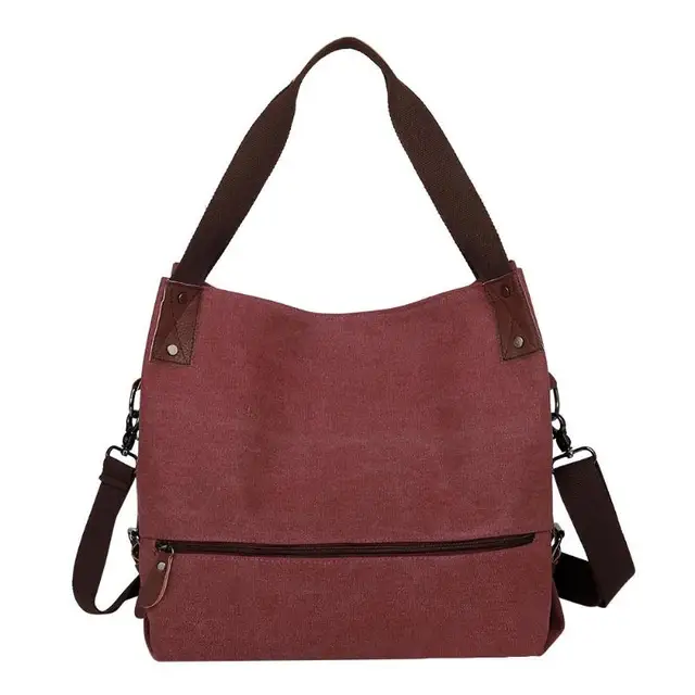 Large Canvas Shoulder Bag Women Totes Casual Vintage Sling Crossbody