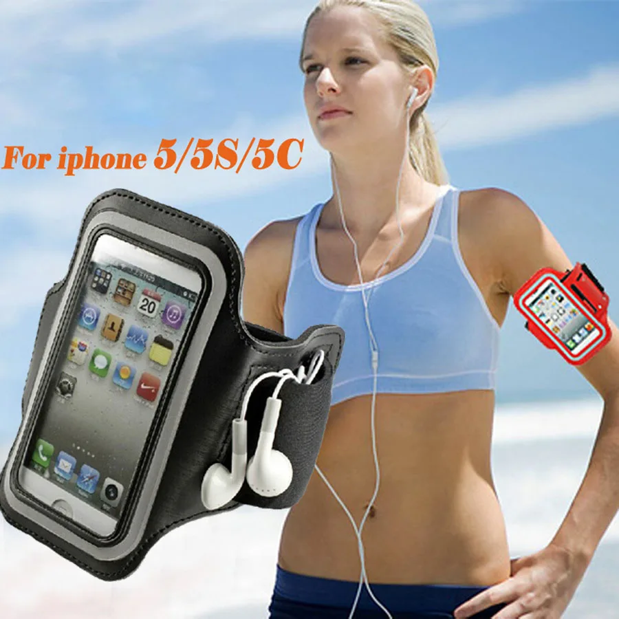 

Balck For Apple iPhone 4 5 5S 5C SE Waterproof Case Cover Gym Running Phone Bags Holder Case Arm band Phone Pouch