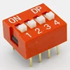 IMC Горячее предложение 10 шт. 2 ряда 8 Pin 4P Позиции 2,54 мм Шаг DIP переключатель красный ► Фото 2/4