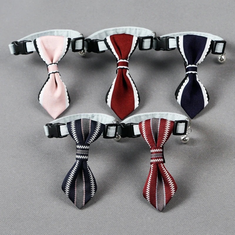 

Bell Pet Tie Dog Bell Collar Kitten Bell Collar Cat Bell Small Collar Cat Collar Bow Pet Triangle Towel Cat Kitten Accessories