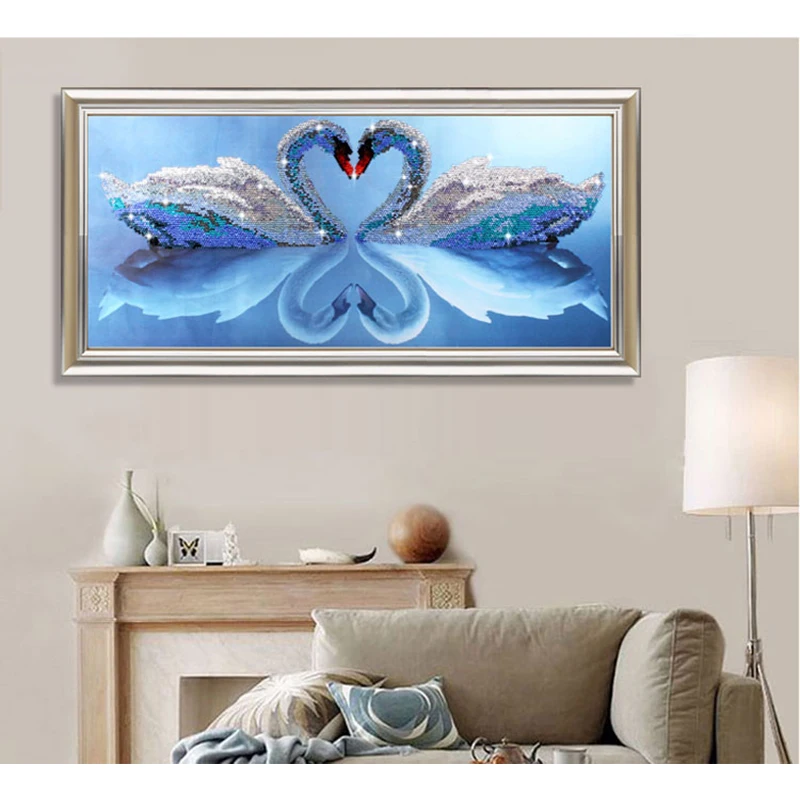 Картина из страз 5d &quotсделай сам&quot|diamond painting swan|5d diydiamond |