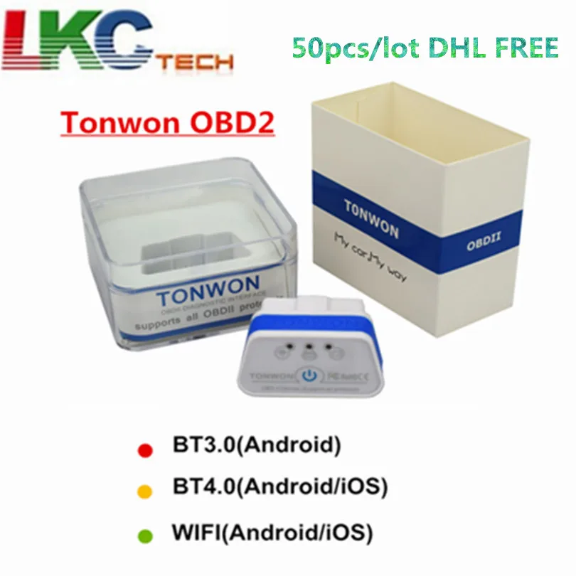 2019 TONWON2 OBD2 сканер автомобильный диагностический инструмент BT3.0/BT4.0/WIFI