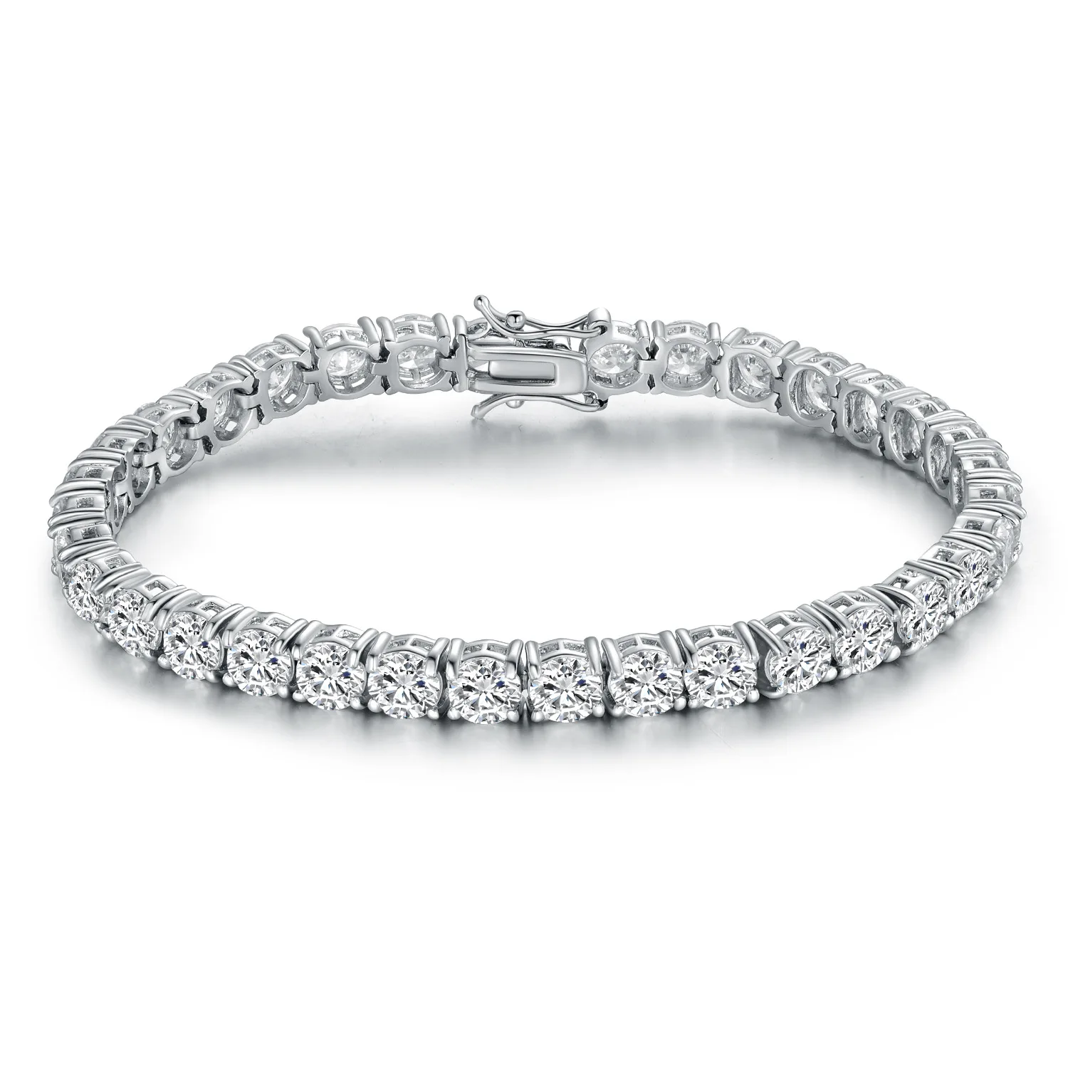 

HAIMIS Pretty Shining CZ Silver Plated Bracelet for Women Ladies