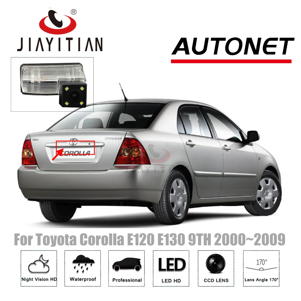 JIAYITIAN Rear View Camera For Toyota Corolla EX E120 E130 2000~2013 9TH CCD Night Vision Backup camera license plate camera yaopei new oem 86790 04010 2008 2013 for toyota tacoma rear view backup camera lift gate monitor back