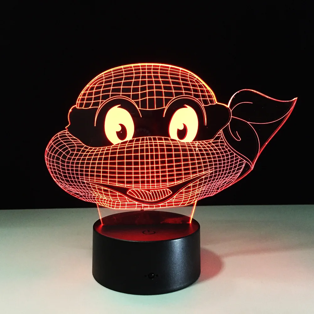 

Mutant Ninja Turtles LED Lamp 7 Colors Changing Turtle Night Light Lamps 3D Touch Nightlight Kids Teenage Gift Drop Shipping