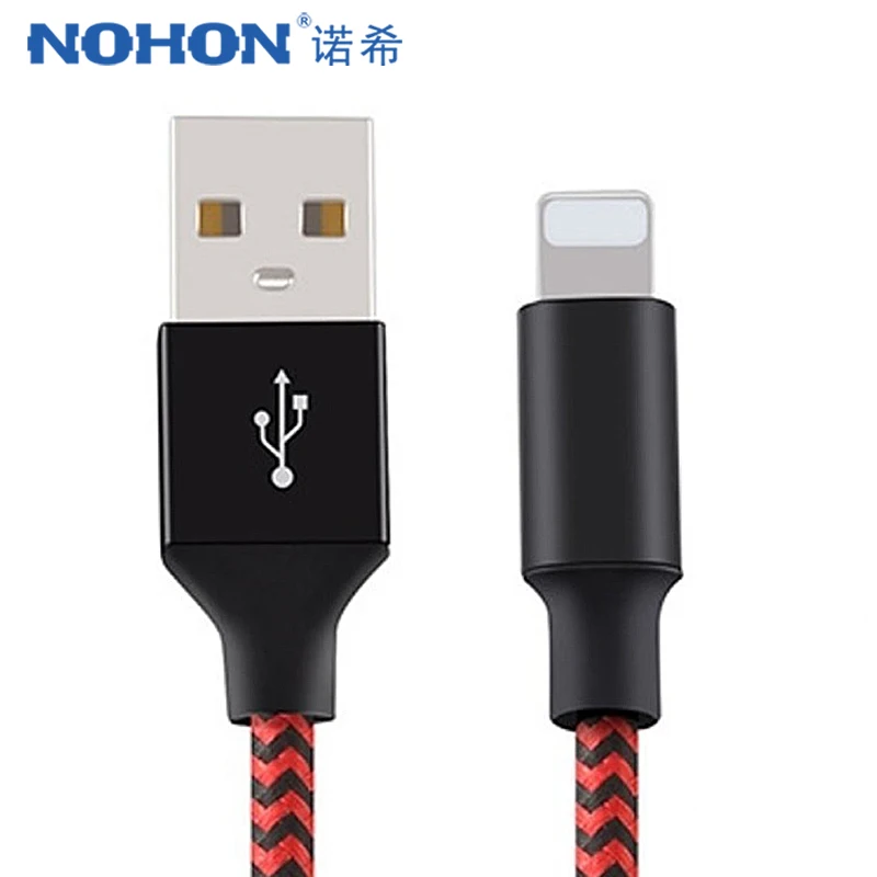 NOHON нейлоновый зарядный кабель быстрой зарядки 8 Pin для iphone x 10 7 6 5 Plus iPad Mini IOS 9 11