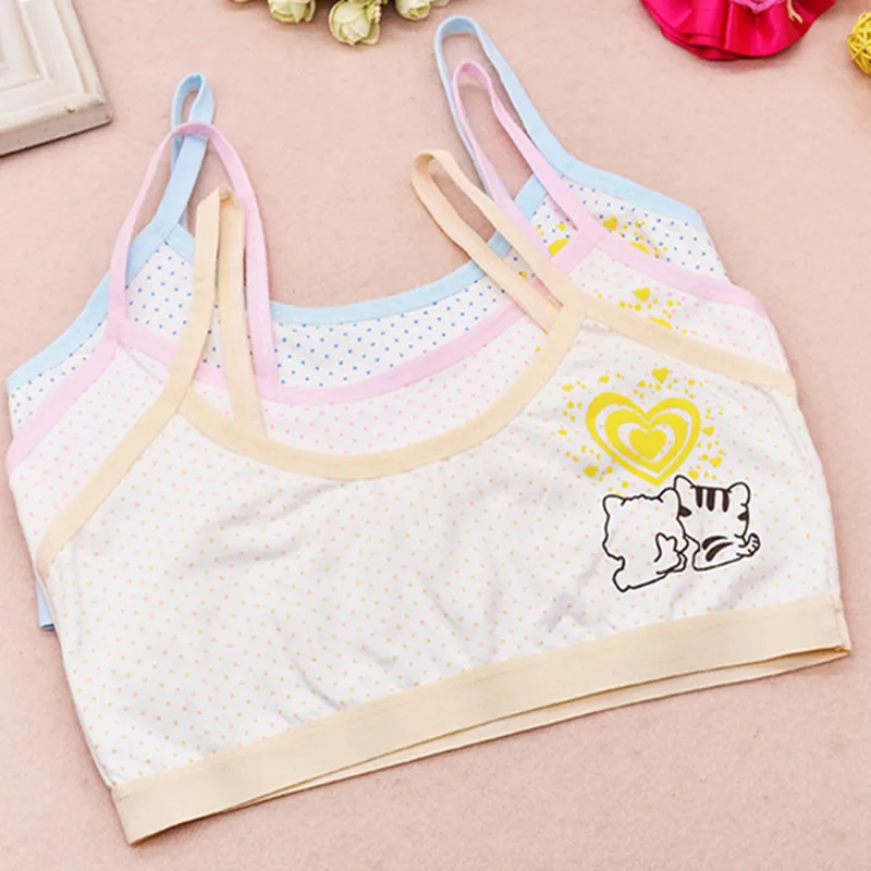 

Lovely Baby Girls Tanks Printing Underwear Bra Vest Cotton Children Underclothes Sport Undies Camisoles