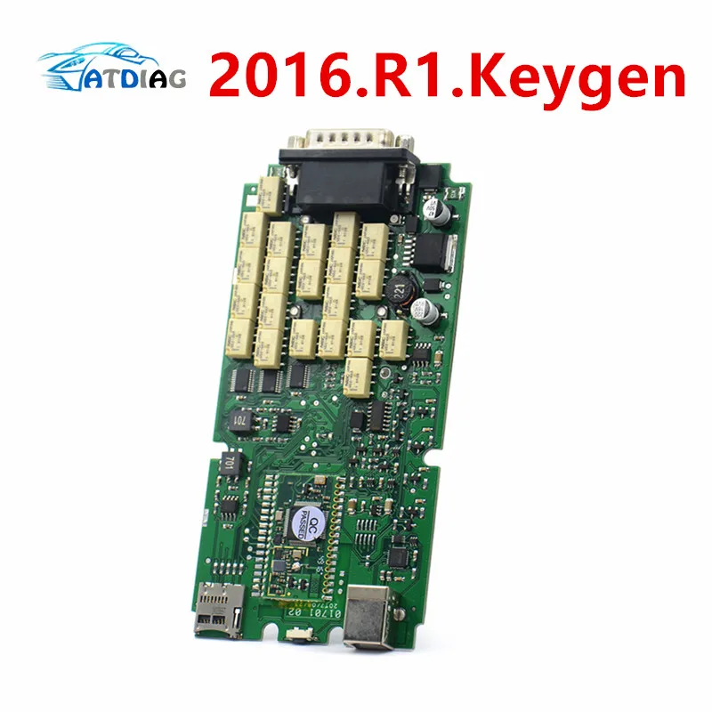 

100% newest green relays Single Board PCB new vci With bluetooth 2015 r3 version on cd 2016 KEYGEN TCS CDP PRO ship free