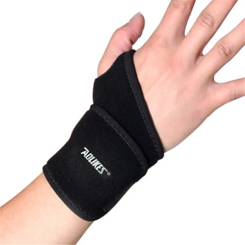 Black Adjustable Wristband Steel Wrist Brace Wrist Support Splint
