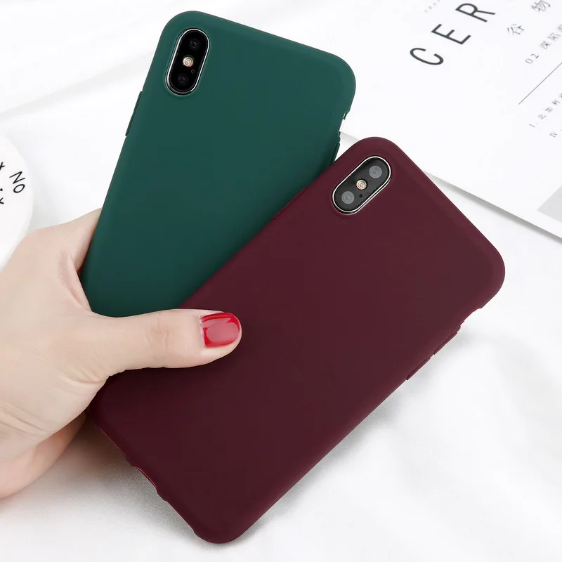 

Luxury Ultra Slim Matte Case For iPhone XS MAX XR Soft TPU Silicon Shockproof Cover For iPhone X 10 5 5S SE 6 6S 7 8 Plus Coque