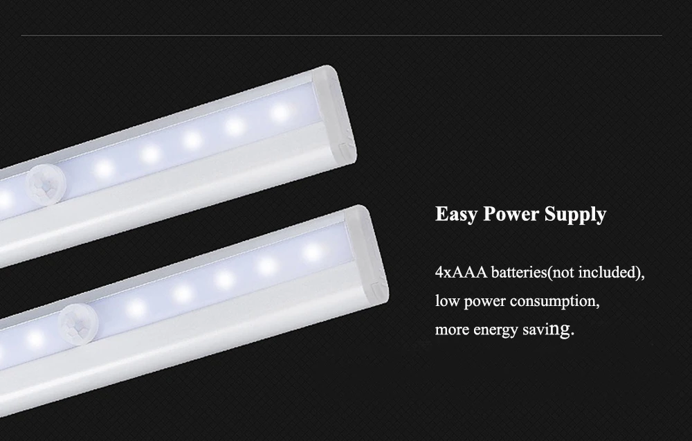 GO OCEAN LED Under Cabinet Wardrobe Light IR Infrared Sensor 4AAA Batteries Night Light Wireless Cabinet Lamp Closet lights (33)