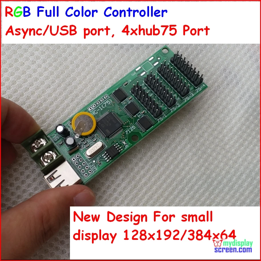 Полноцветный usb контроллер Async 192*128 384*64 области управления 4 hub75 дизайн для дисплея