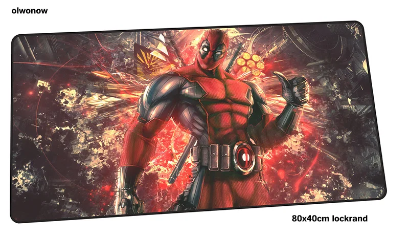 Коврик для мыши Deadpool 80x40 см, 3d коврики для мыши, лучший игровой коврик для мыши, геймер, массовый узор, модный коврик для мыши, s Клавиатура, ПК коврик - Цвет: Size 800x400x2mm