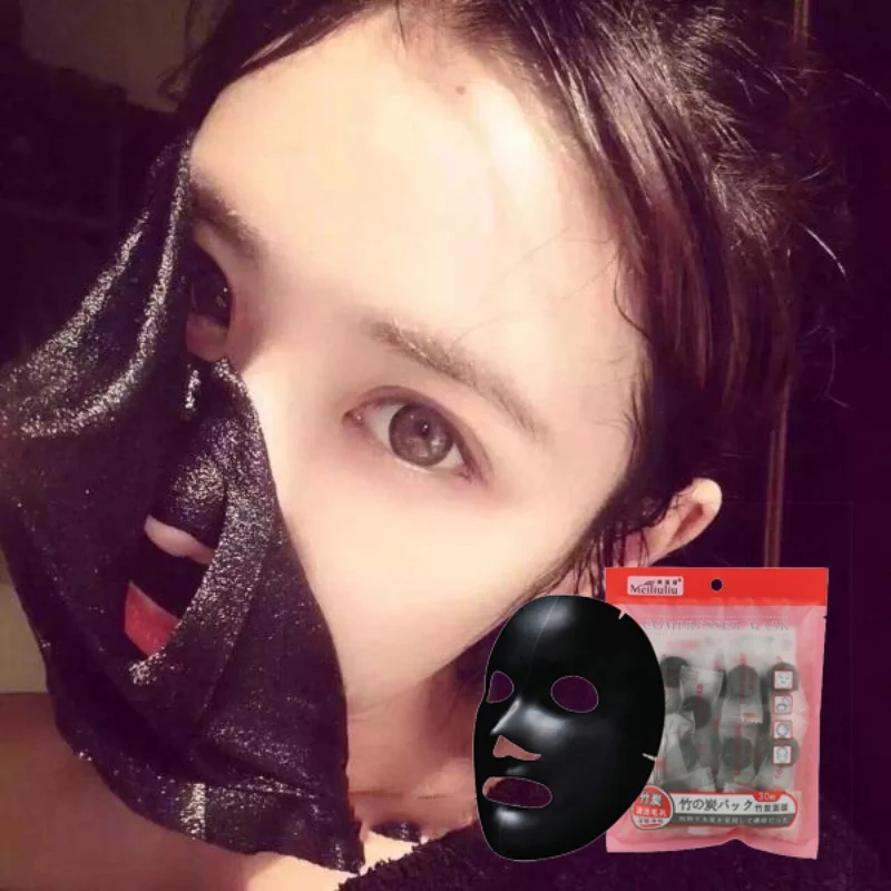 30 шт DIY сжатый бумажная маска для лица Натуральный бамбуковый уголь маска Бумажное Волокно Уход за лицом бумажная маска лист