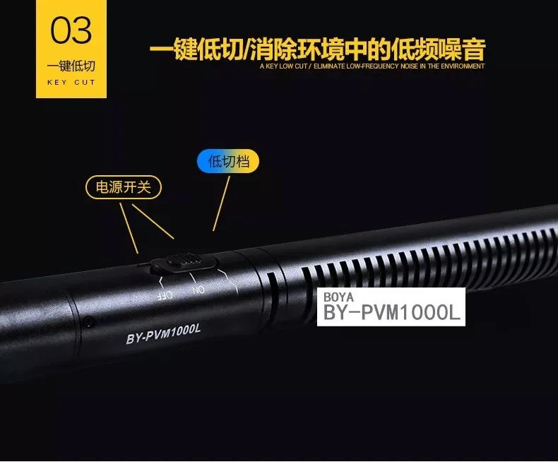 BOYA BY-PVM1000L направленный микрофон 38 см кардиоидный Конденсор микрофон для Canon Nikon sony DSLR видеокамеры трансляции фильм видео запись