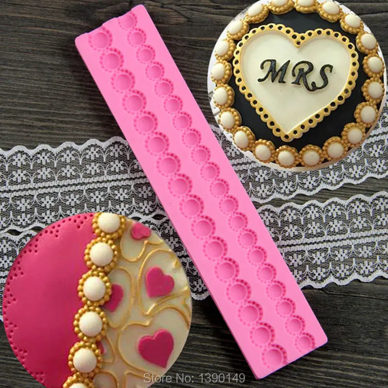 Tiffany pearl beads silicone mould silicone cake mold forma de silicone fondant cake decorating tools wilton cake tools cake pop