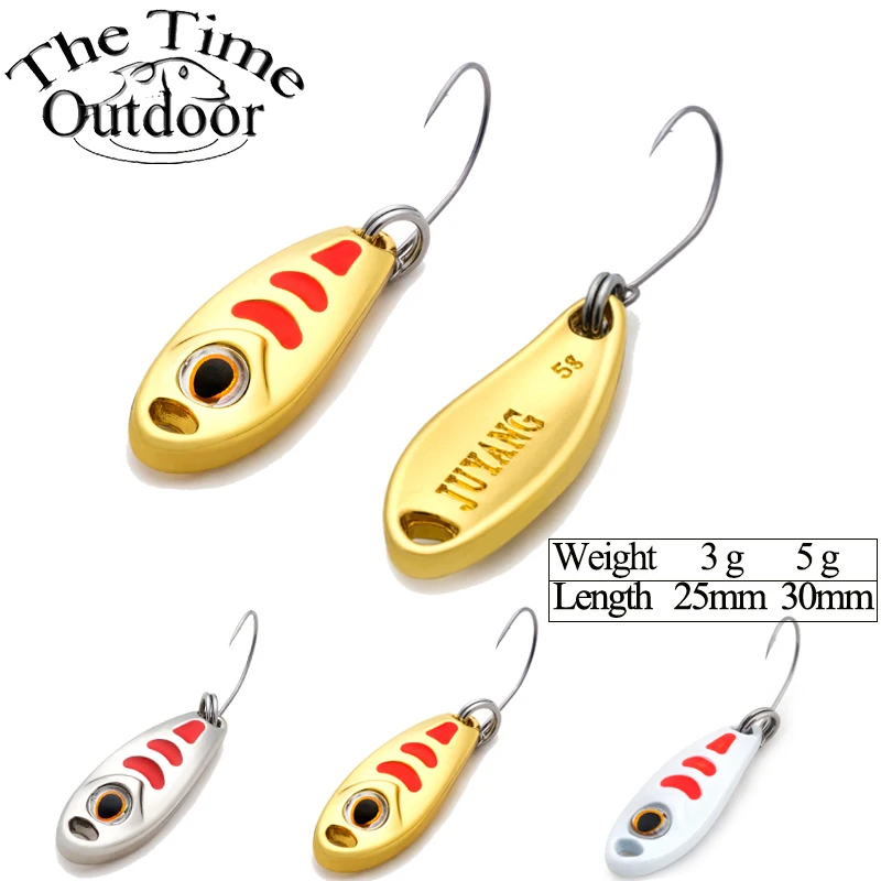 Buy New Small Pea 3Pieces Metal Spoon Baits Fishing