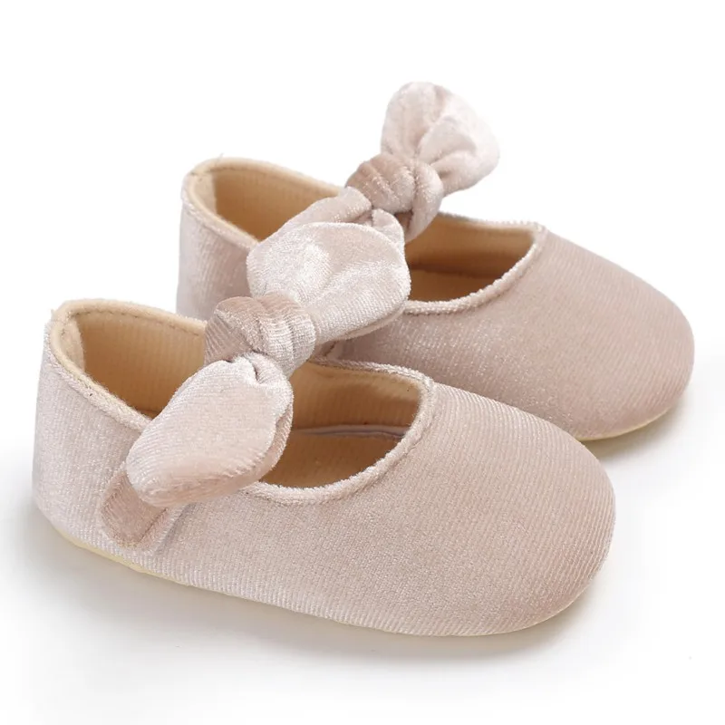 

Baby Shoes Velvet Butterfly-knot Bow Baby Girls Shoes Toddlers For 0-18M Princess Shoes For Girl First Walkers