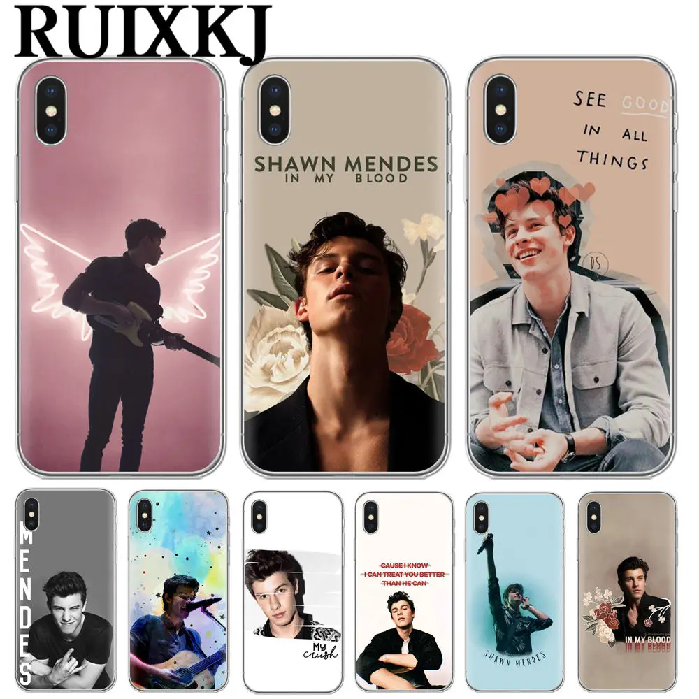 

RUIXKJ Singer Shawn Mendes Magcon Soft Silicone Transparent TPU Phone Case Cover For iphone 7 8 6 6s Plus 5s SE X Coque Funda