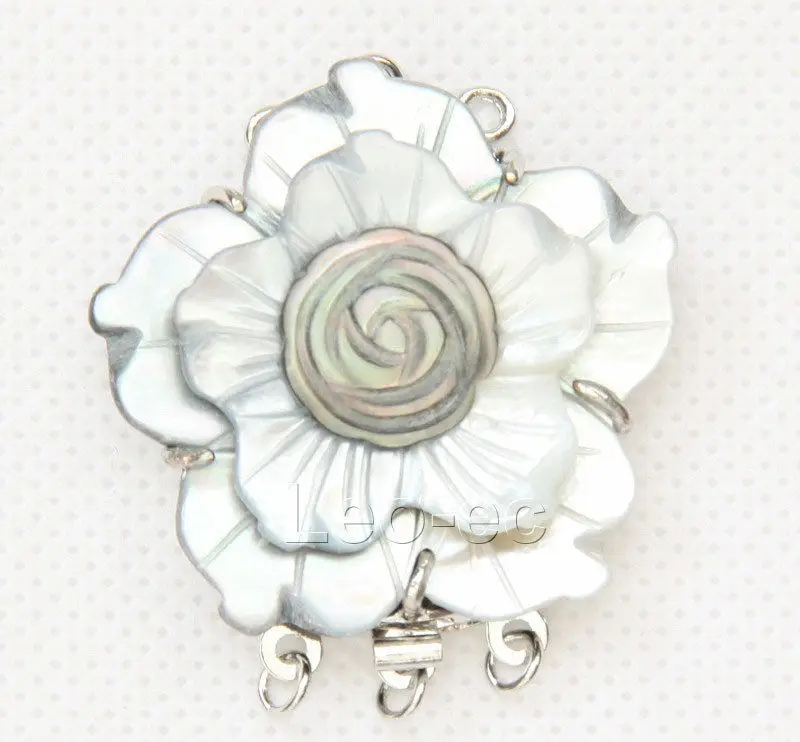 

35mm 3 row silver gray Jewelry Design Findings seashell shell Clasp