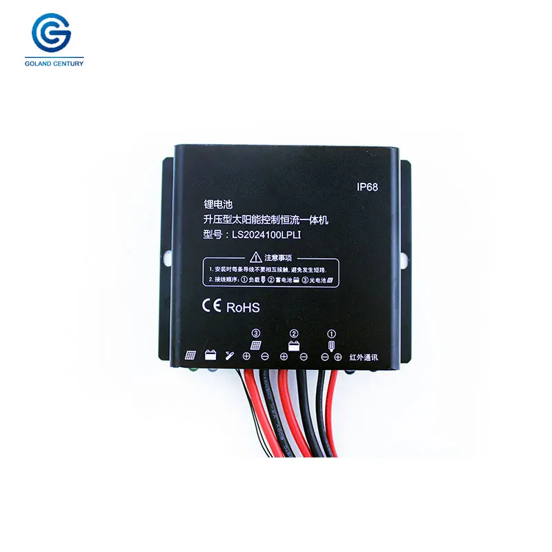 Водонепроницаемый IP68 PWM 20A 12 V 24 V Boost постоянный ток солнечный уличный свет контроллер заряда LS2024100LPLI с светодиодный драйвер