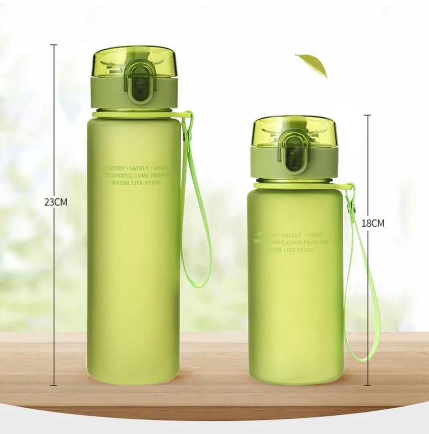LIYIMENG 400ml 560ml Plastic Water Bottle Flip Top Lid Design BPA Free Leak Proof Portable Outdoor Sports Bottles B2