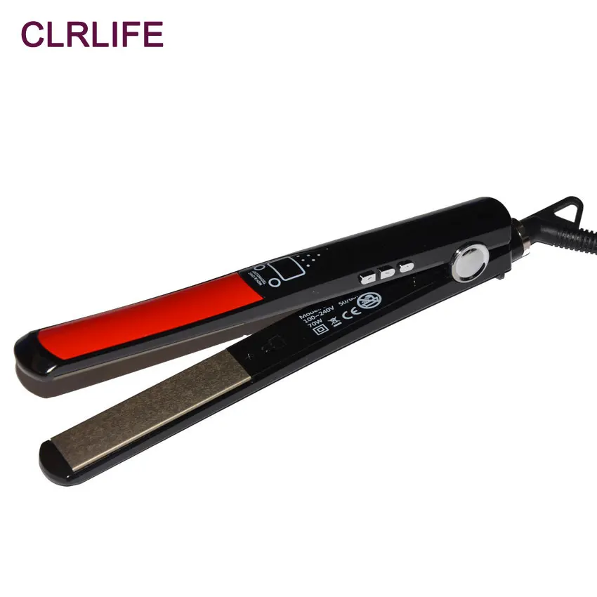 

CLRLIFE Flat Iron LCD Display Digital Temperature Control Straightening Irons Anti Static Tourmaline Ceramic Hair Straightener