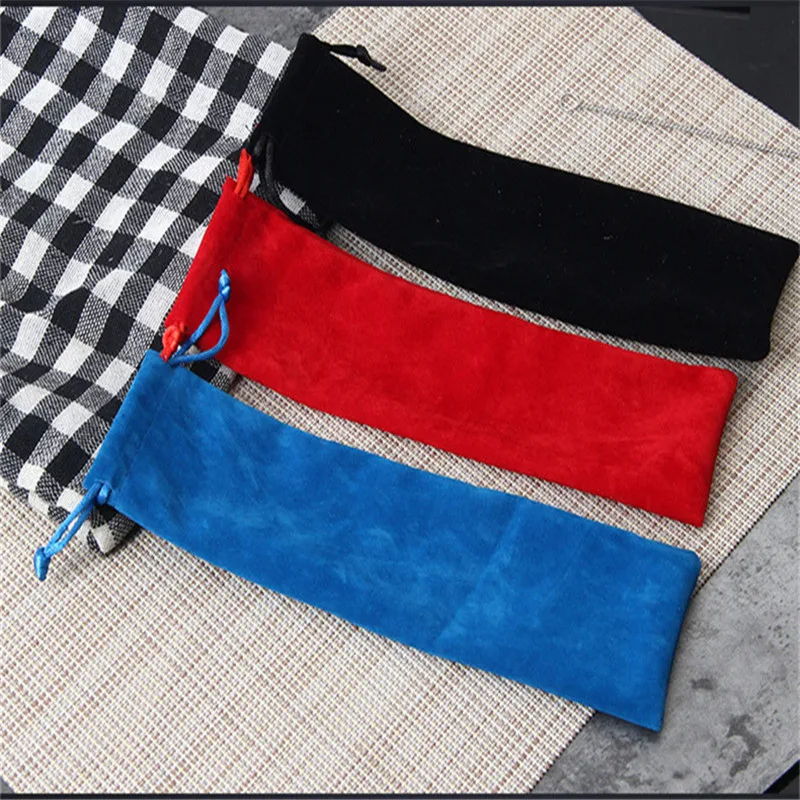 

1Pcs Stainless steel colored metal straw bag Black Red Blue Resuable Straw Linen Storage Bag Tableware Bag Clean Brush