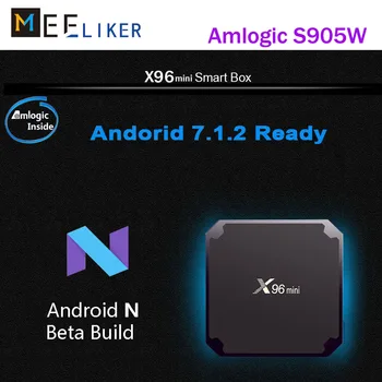 

X96 mini Android 7.1 Smart TV BOX 2GB 16GB Media Player Amlogic S905W Quad Core Wifi 4K 1G 8G Internet TV Set-top Box X96mini