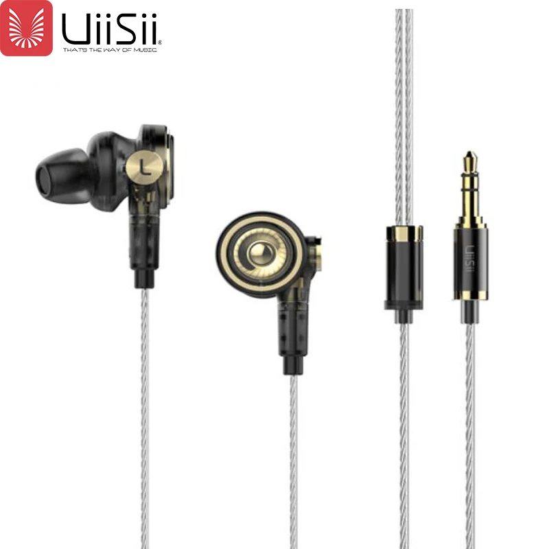 

UiiSii BA-T9 In-Ear Headphones 2BA + 1DD 6-Drive Hybrid Technology HiFi Stereo Headphones for iOS and Android Xiaomi Phones