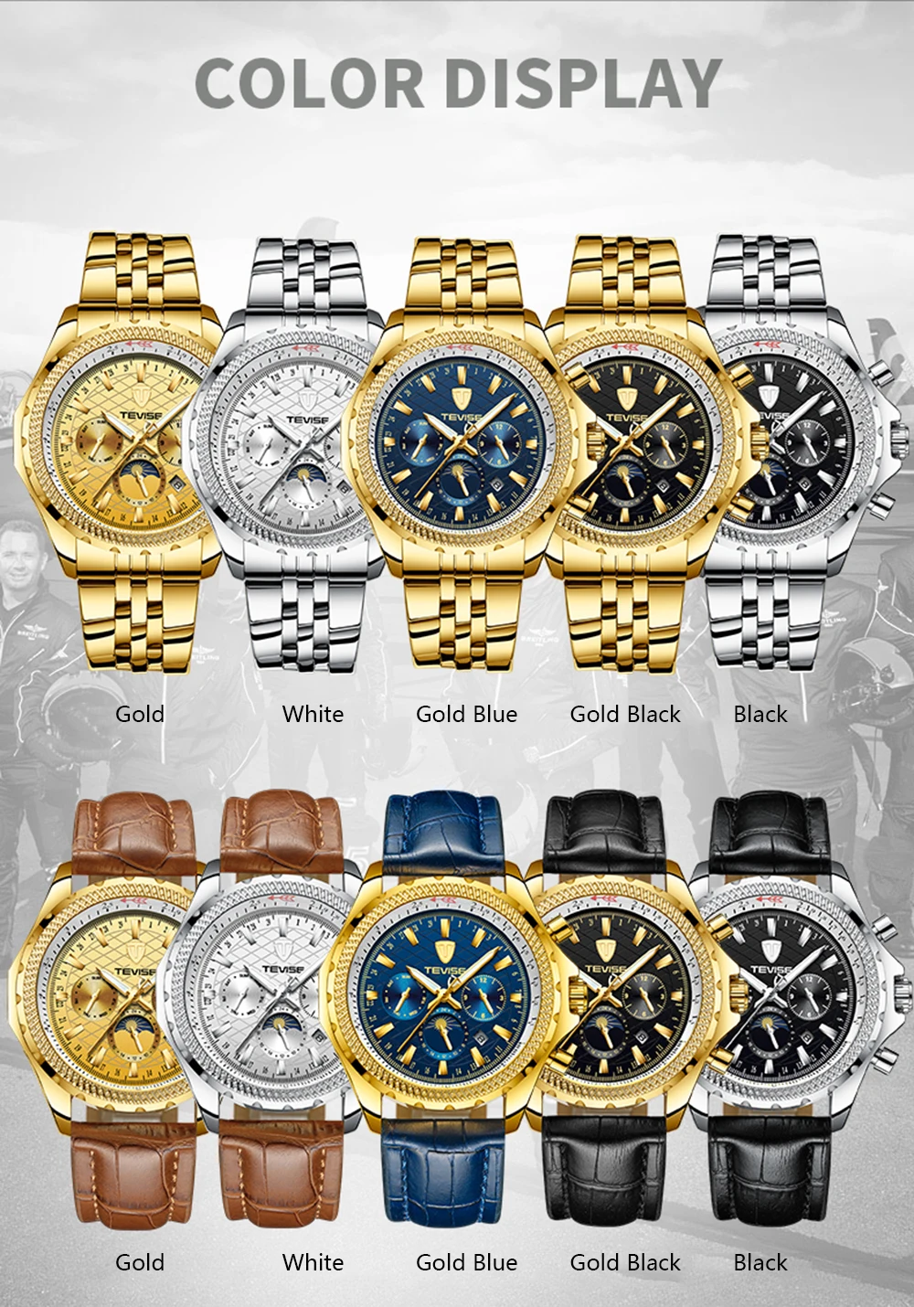 TEVISE men's mechanical watch Fashion Watch Men Clock Luxury mens Automatic Watch Wristwatch Sport wrist watch Relogio Masculino