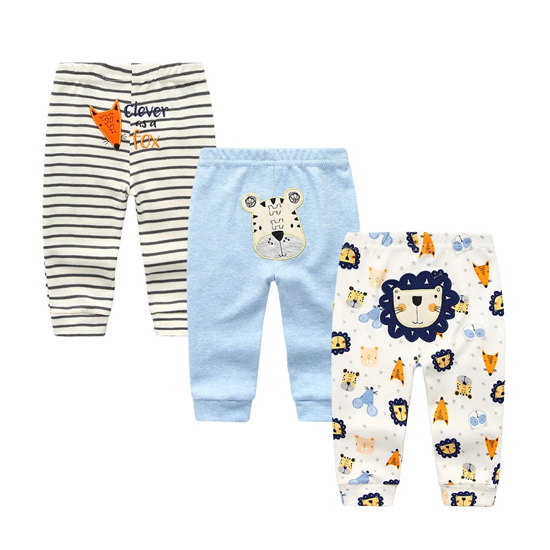 Детские штаны с мультяшным принтом на возраст 6 24 месяца 3 шт./лот|infant pants|baby pantsprinted