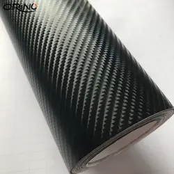 Черный 6D Блестящий углерод волокна винил для автомобиля пленка 6D углеродная блестящая отделка с воздушным пузырьком свободный размер 1,52x20