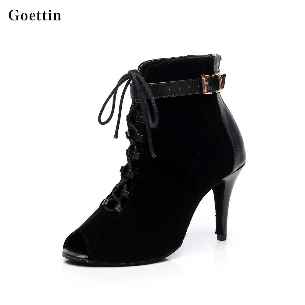 

Hot sell latin dancing boots lady ballroom dance boots high heel dancing boots