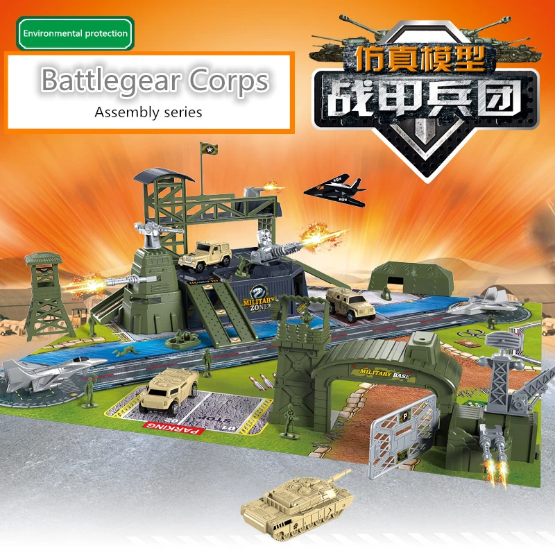

Battlegear Corps Assembly Series Building Car Miniature Miniature Military Bases 3D Parking Toy Educational Toys For Children