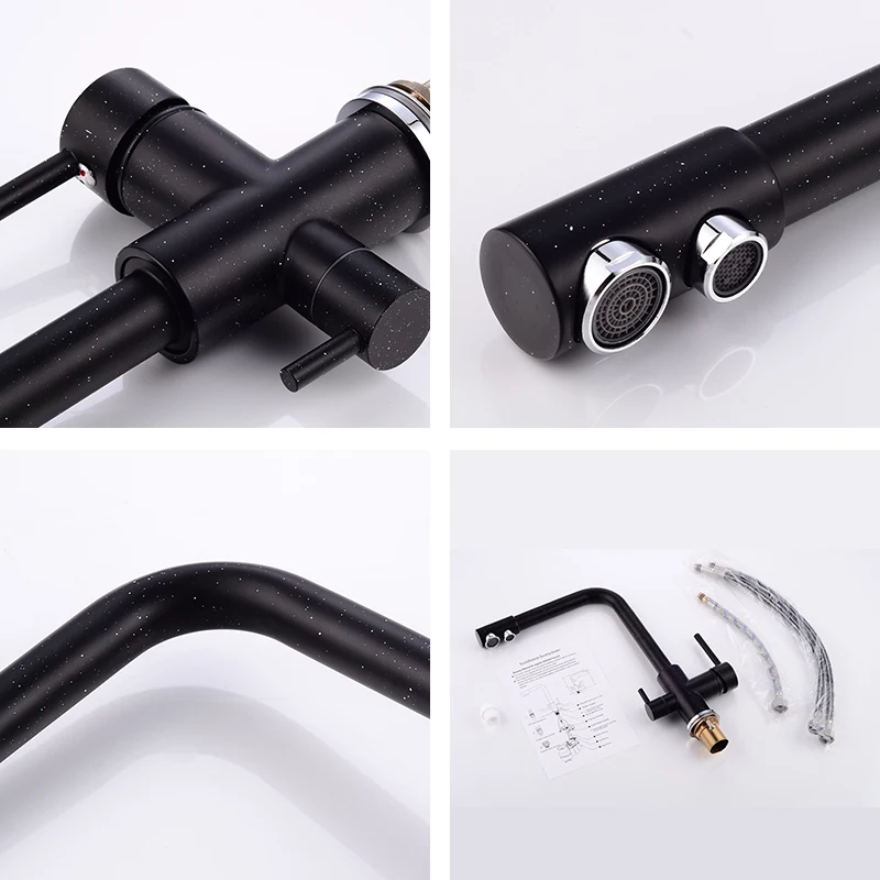  Kitchen Filtered Faucet Water with Dot Brass Purifier Faucet Dual Sprayer Drinking Water Tap Vessel - 32851680753