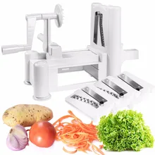 Goplus tri-blade Espiral Plástico Slicer Spiralizer Cortador Cocina Nueva KC38374