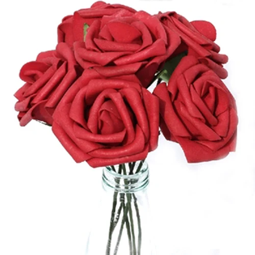 Горячая 1 шт 8 см искусственные цветы розы из пены Свадебные украшения ручной работы Скрапбукинг домашний декор Diy букет цветов