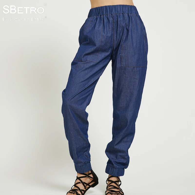 chambray jogger pants