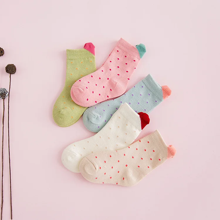

10Pcs The Supply Of Korean Version New Children's Stockings Lovely Small Boneless Children Socks Tube Baby Socks Cute T